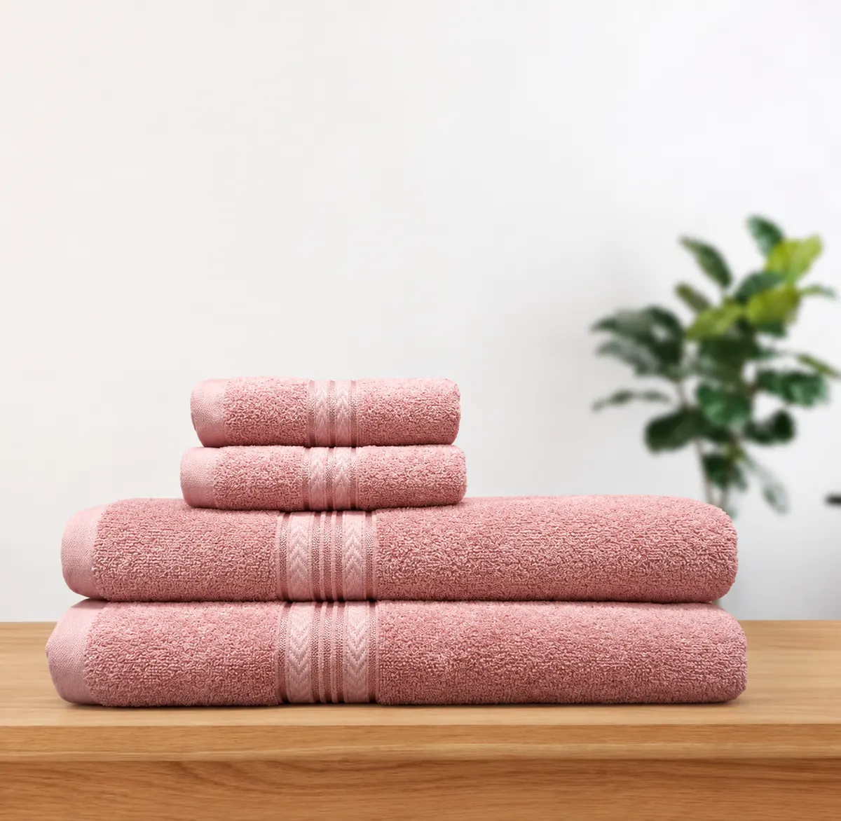 Pink towels from the Ritu Collection home textile range