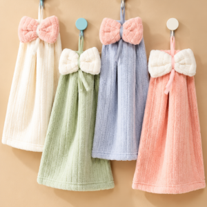 Kids bow hand towels