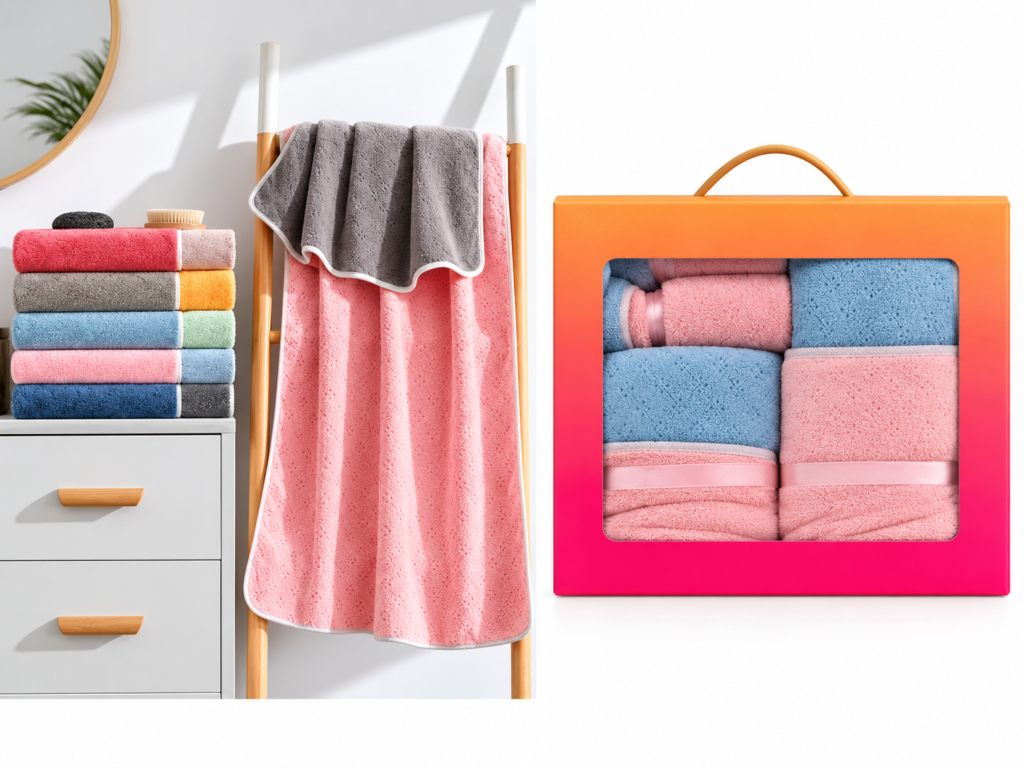 Pastel towel sets