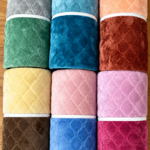 Plush quilted towels