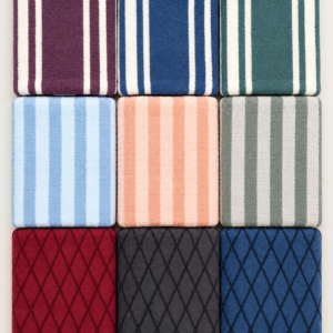 Striped and diamond towels